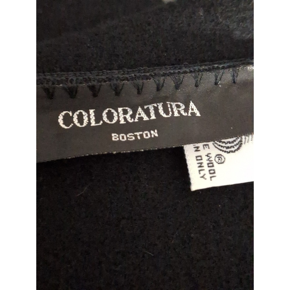 Coloratura/ Boston Unisex Classic VTG 100% Wool Black 72" X 9" Scarf 278